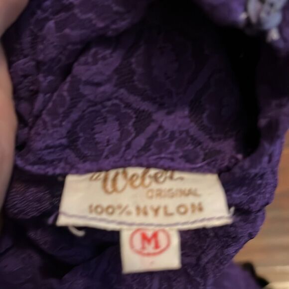 Vintage Weber Original Dead Stock Purple Print Turtleneck Boho Mod Squad - Picture 8 of 8